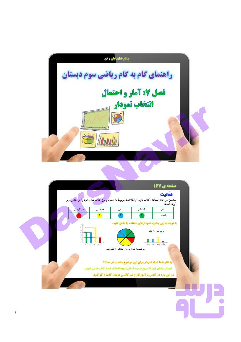 پاسخ فصل هفت ریاضی سوم  صفحه 13