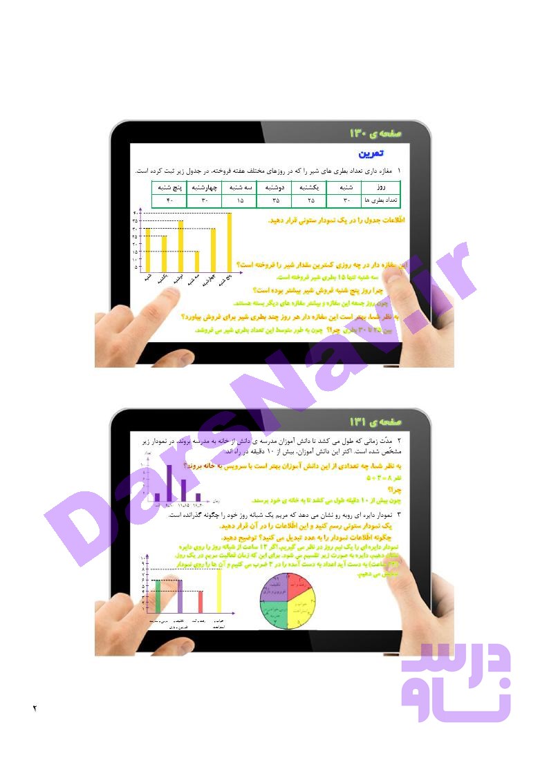 پاسخ فصل 7 ریاضی سوم  صفحه 17