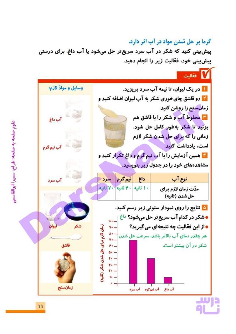 پاسخ درس دو علوم چهارم  صفحه 7