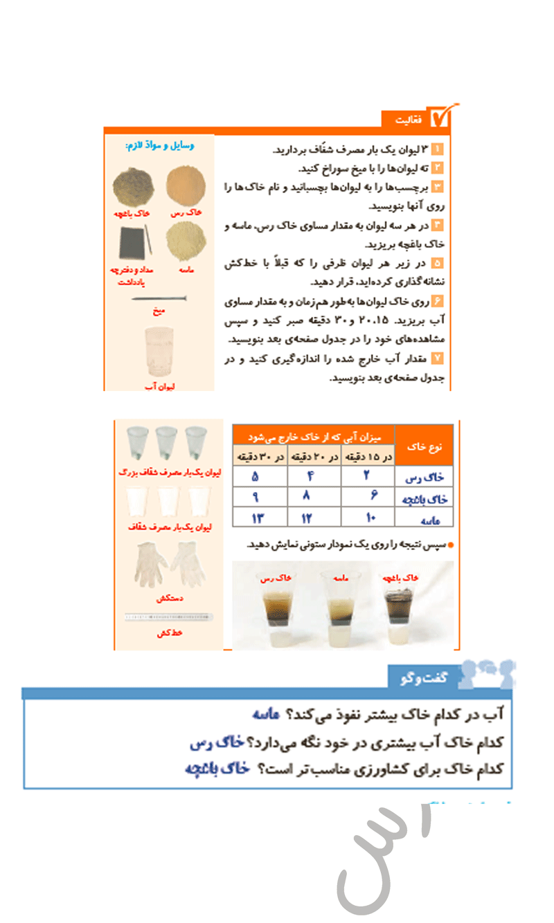 پاسخ درس ده علوم پنجم  صفحه 6