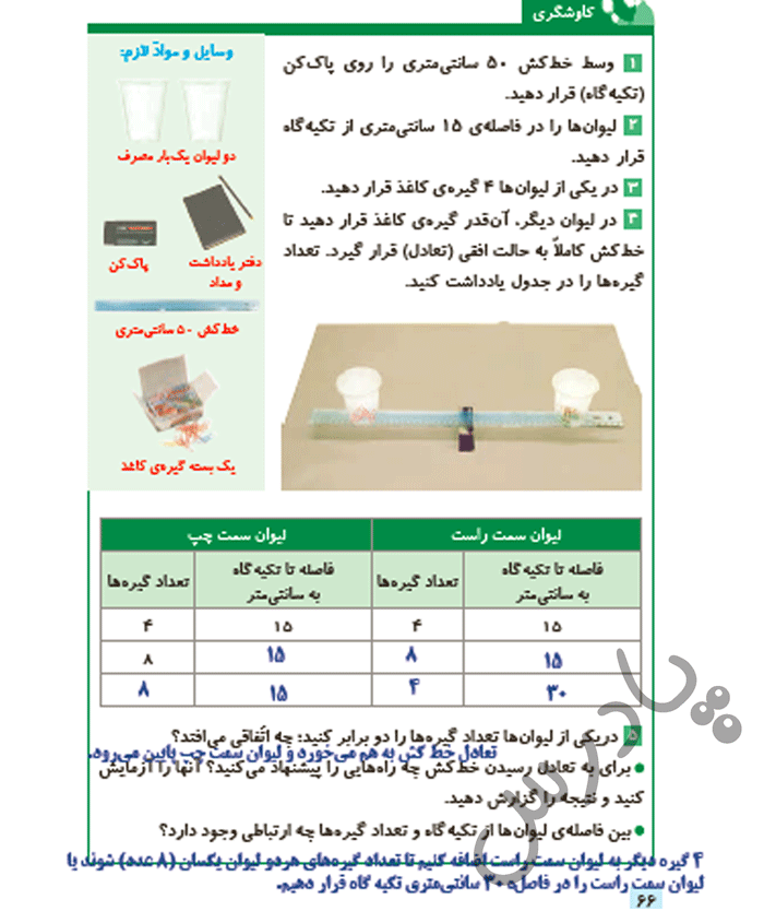 پاسخ درس هشت علوم پنجم  صفحه 2