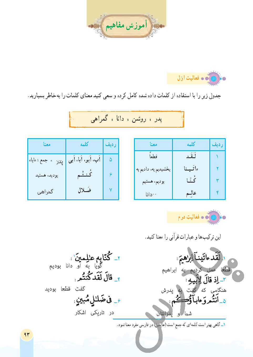 پاسخ درس ده قرآن هفتم  صفحه 3