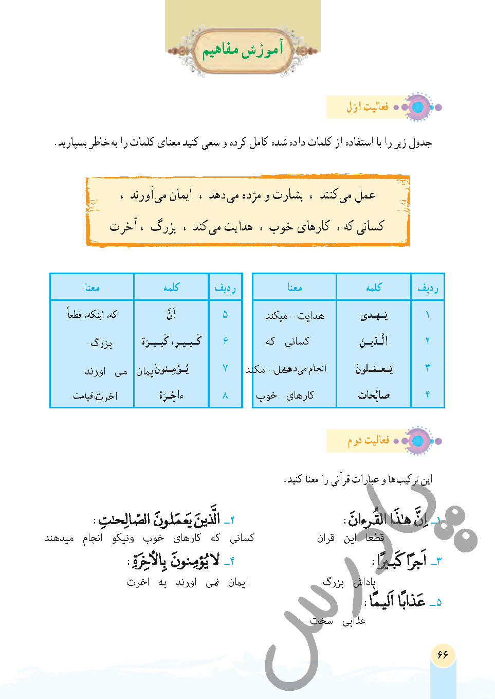 پاسخ درس 7 قرآن هفتم  صفحه 1