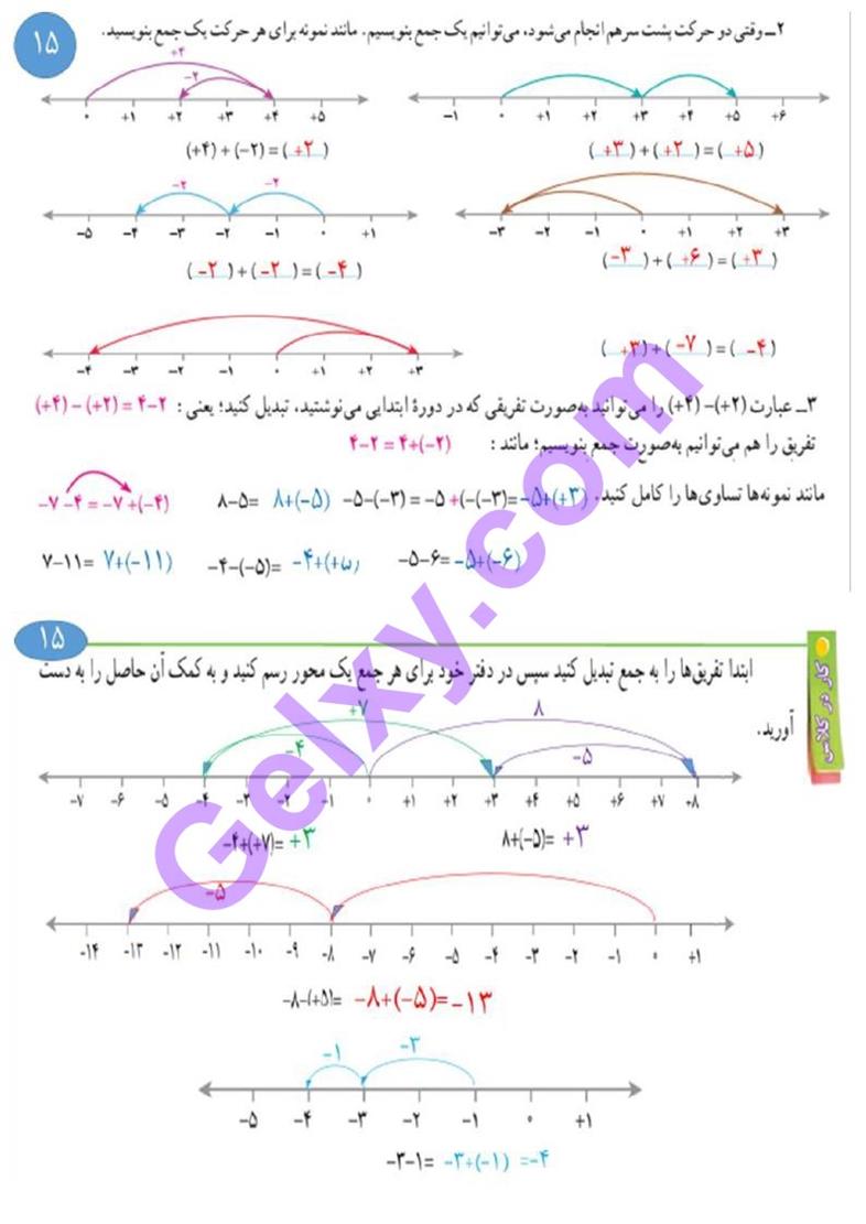 پاسخ فصل 2 ریاضی هفتم  صفحه 3