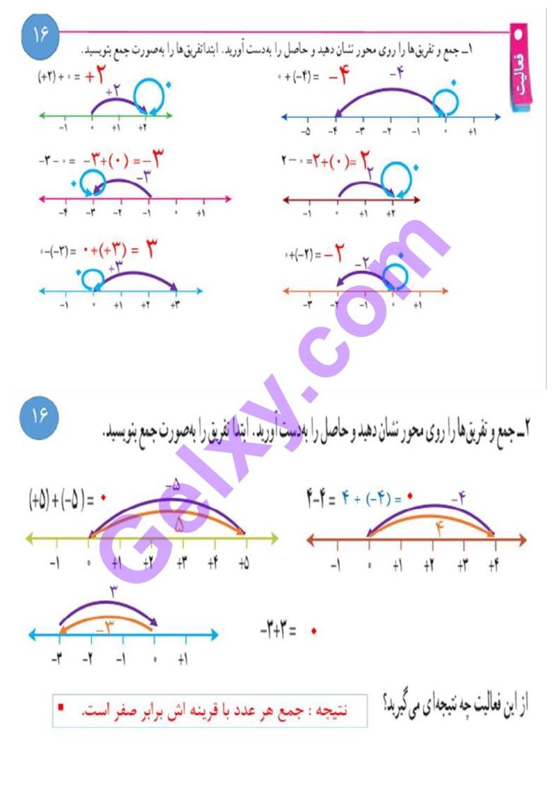 پاسخ فصل دو ریاضی هفتم  صفحه 4