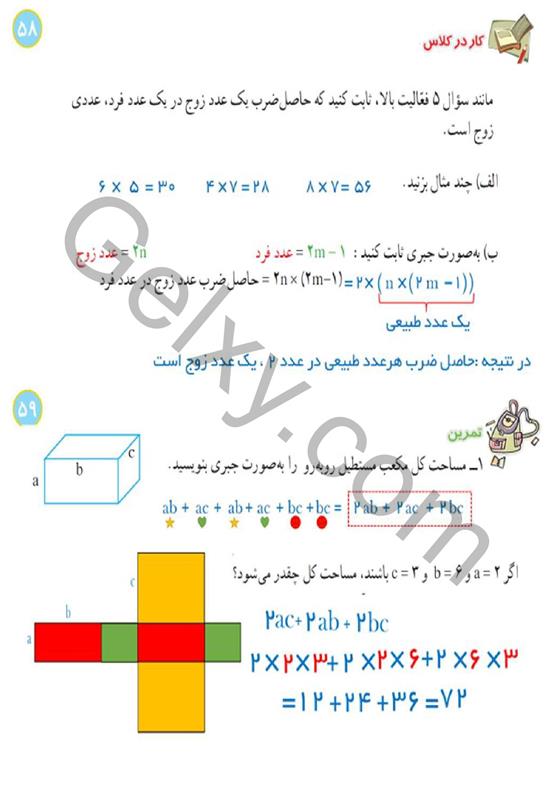 پاسخ فصل چهار ریاضی هشتم  صفحه 13