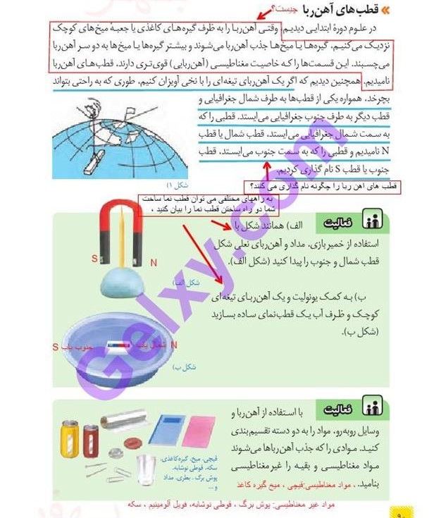 پاسخ فصل ده علوم هشتم  صفحه 1