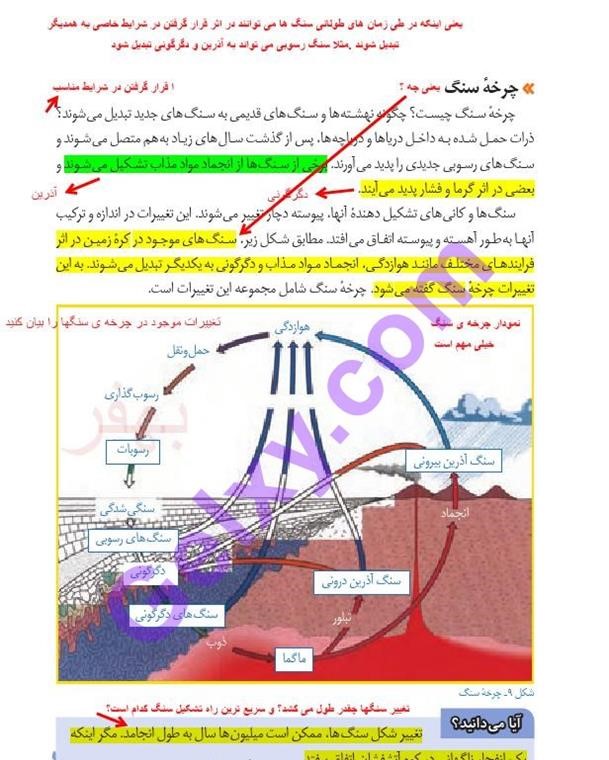 پاسخ فصل سیزده علوم هشتم  صفحه 7