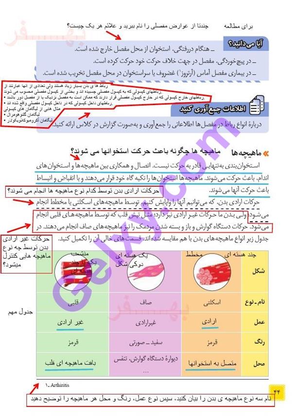 پاسخ فصل پنج علوم هشتم  صفحه 9