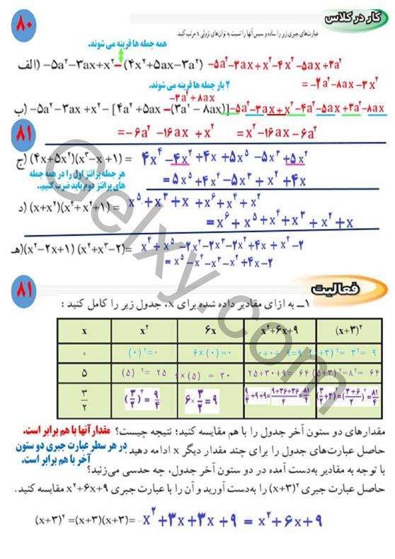 پاسخ فصل 5 ریاضی نهم  صفحه 4