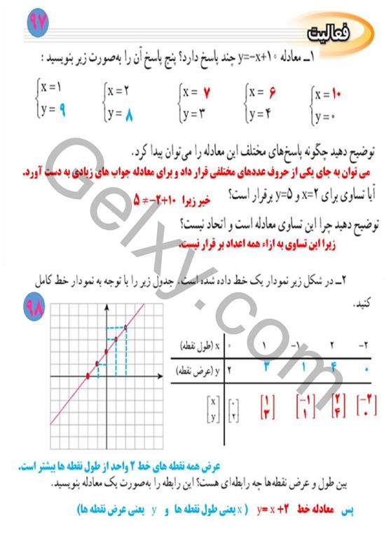 پاسخ فصل شش ریاضی نهم  صفحه 3