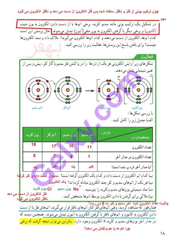 پاسخ فصل دو علوم نهم  صفحه 5