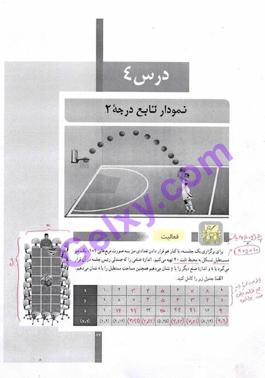 پاسخ فصل سه ریاضی و آمار دهم انسانی صفحه 26