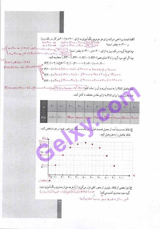 پاسخ فصل سه ریاضی و آمار دهم انسانی صفحه 28