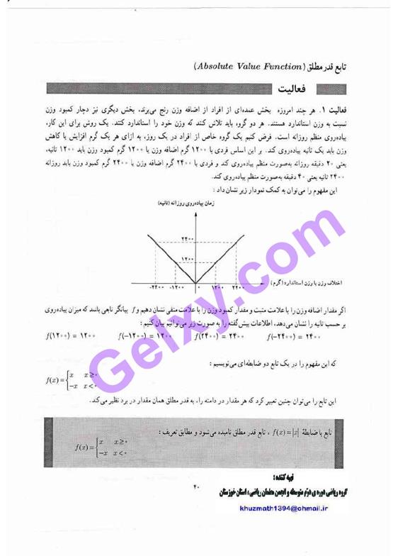 پاسخ فصل 2 ریاضی و آمار یازدهم انسانی صفحه 20