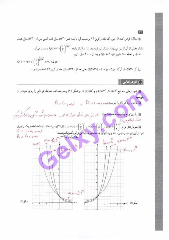 پاسخ فصل سه حسابان یازدهم ریاضی صفحه 5