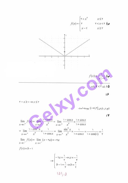 پاسخ فصل 5 حسابان یازدهم ریاضی صفحه 46