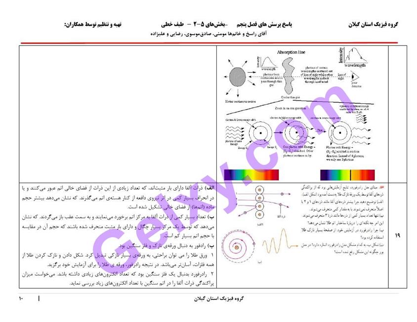 پاسخ فصل پنج فیزیک دوازدهم ریاضی صفحه 10