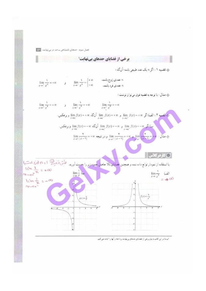 پاسخ فصل 3 حسابان دوازدهم ریاضی صفحه 31