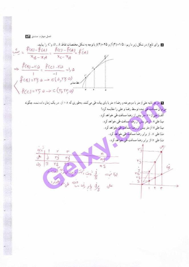 پاسخ فصل چهار حسابان دوازدهم ریاضی صفحه 13