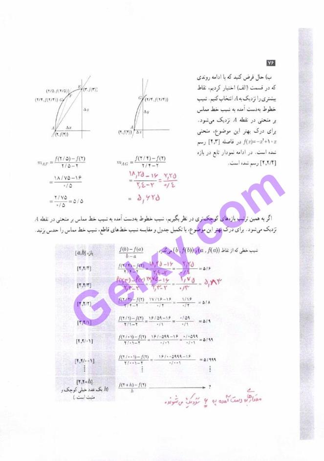 پاسخ فصل چهار حسابان دوازدهم ریاضی صفحه 6