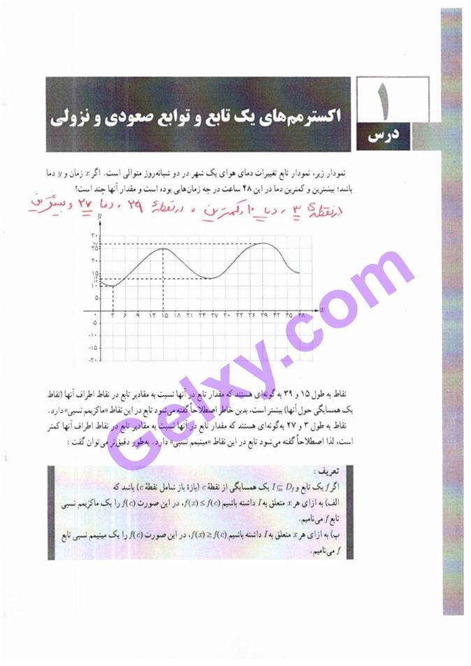 پاسخ فصل پنج حسابان دوازدهم ریاضی صفحه 2