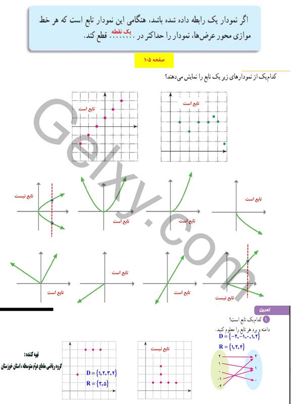 پاسخ فصل پنج ریاضی دهم صفحه 11