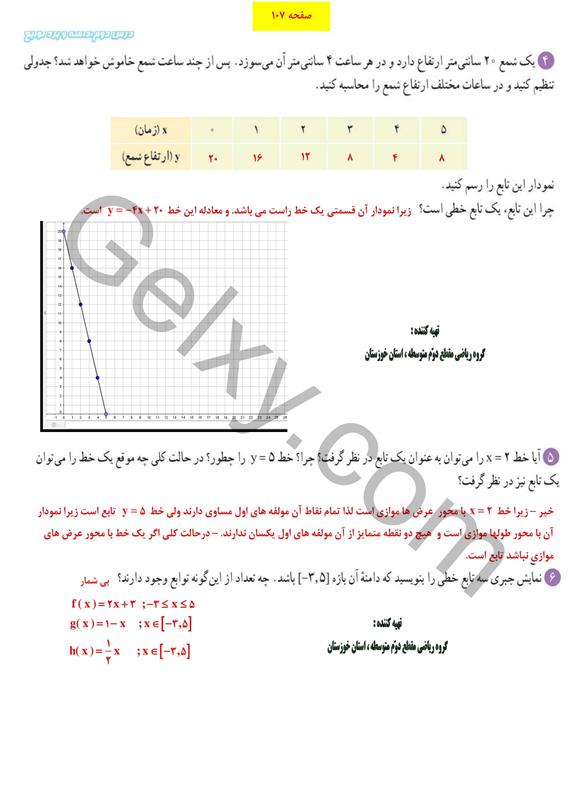 پاسخ فصل پنج ریاضی دهم صفحه 13