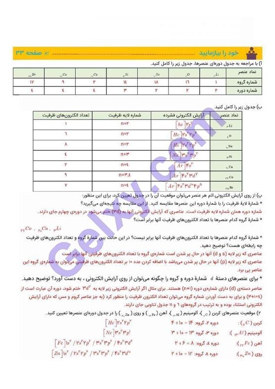 پاسخ فصل یک شیمی دهم صفحه 10