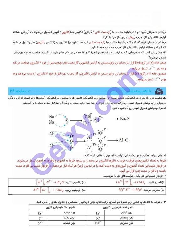 پاسخ فصل یک شیمی دهم صفحه 13