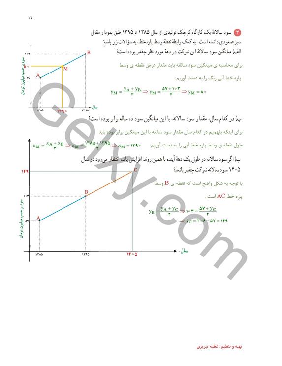 پاسخ فصل یک ریاضی یازدهم تجربی صفحه 12