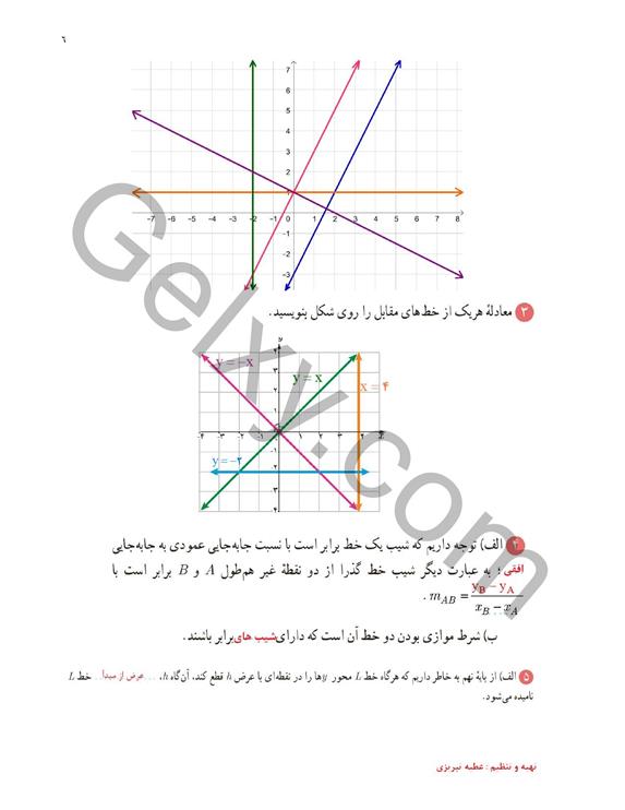 پاسخ فصل یک ریاضی یازدهم تجربی صفحه 2