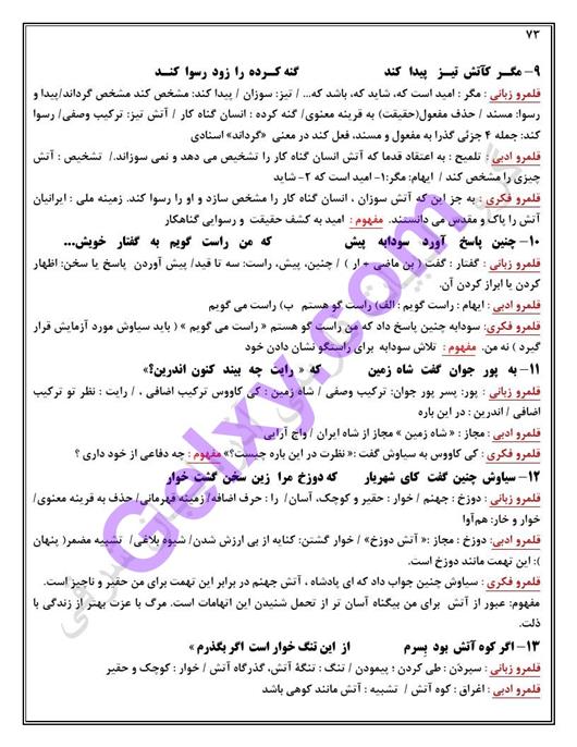 پاسخ درس 12 فارسی دوازدهم صفحه 3