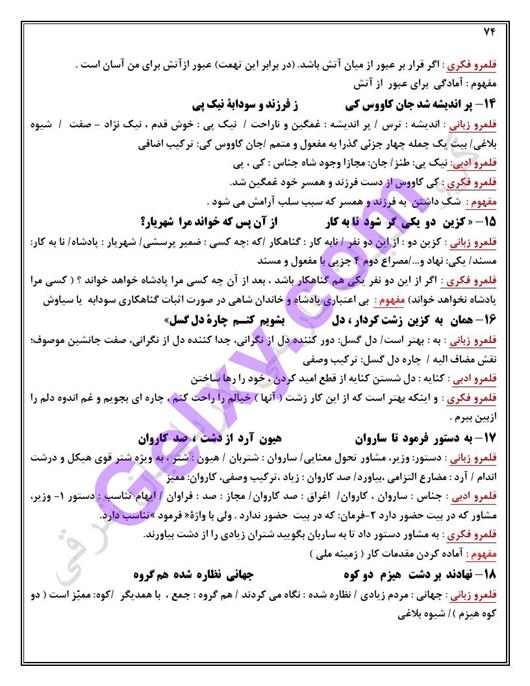 پاسخ درس 12 فارسی دوازدهم صفحه 4