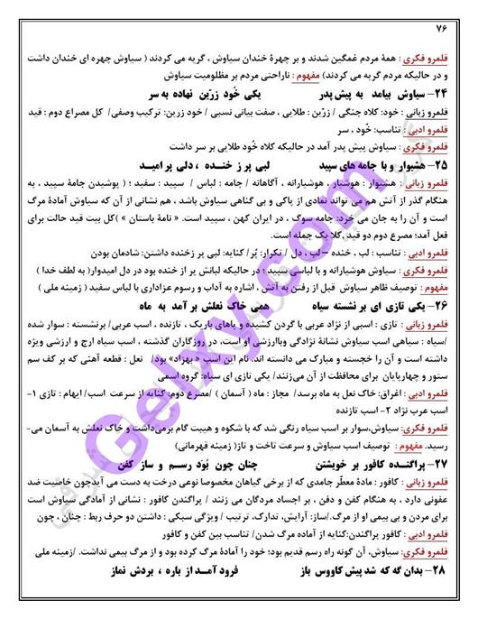 پاسخ درس 12 فارسی دوازدهم صفحه 6