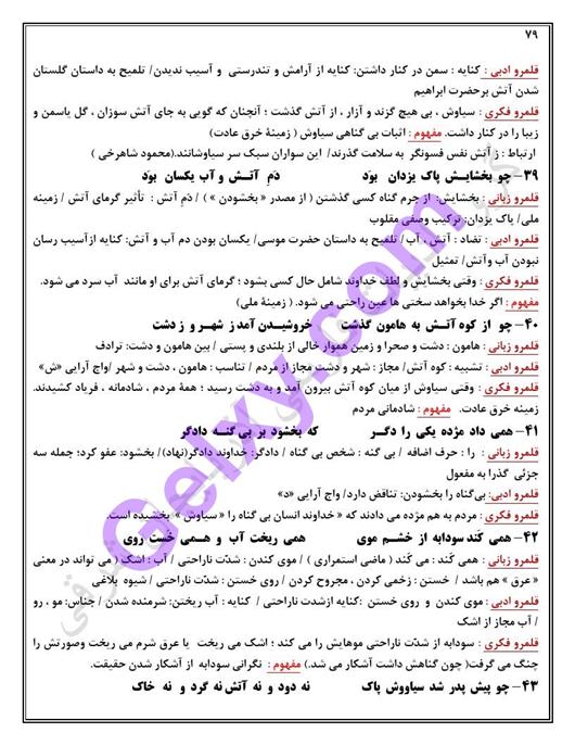 پاسخ درس 12 فارسی دوازدهم صفحه 9