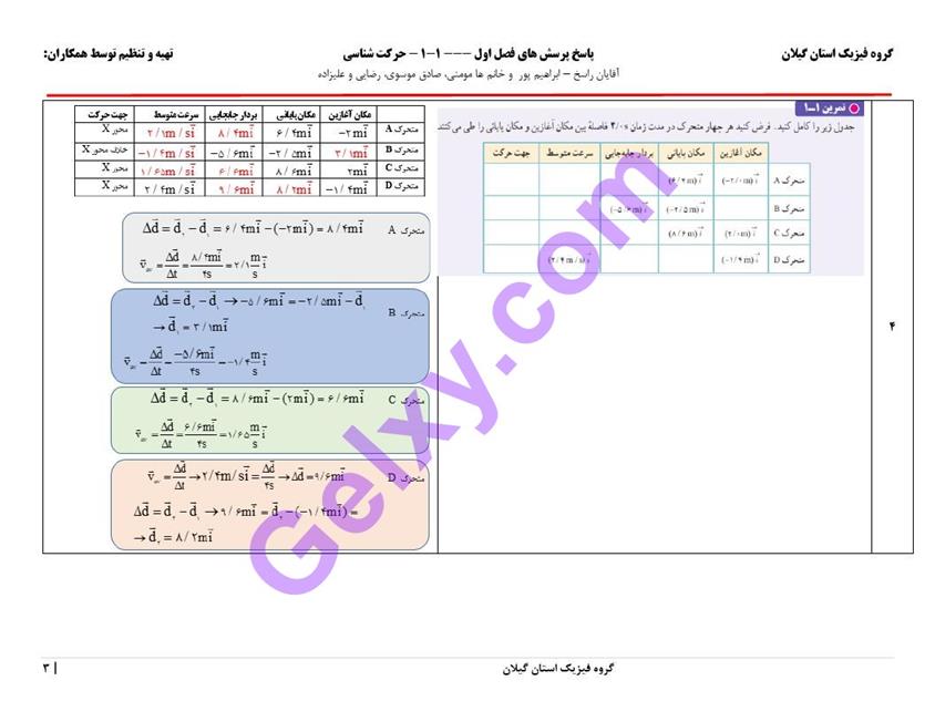 پاسخ فصل 1 فیزیک دوازدهم تجربی صفحه 3