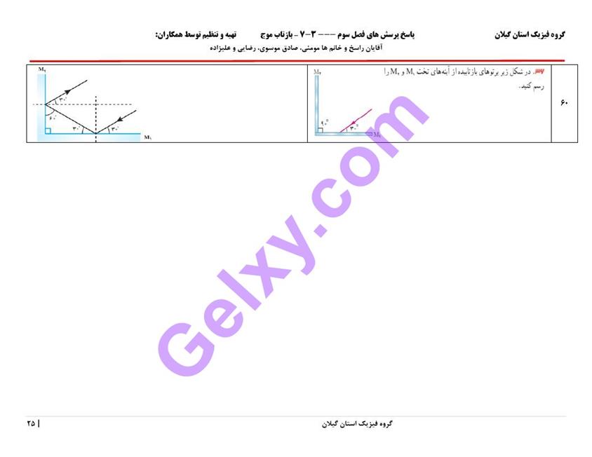 پاسخ فصل سه فیزیک دوازدهم تجربی صفحه 25