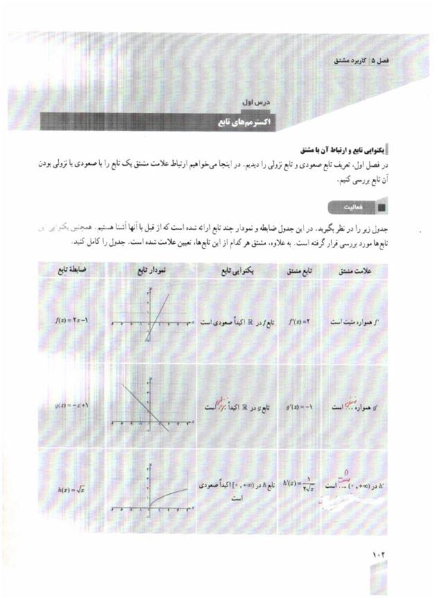 پاسخ فصل 5 ریاضی دوازدهم تجربی صفحه 2